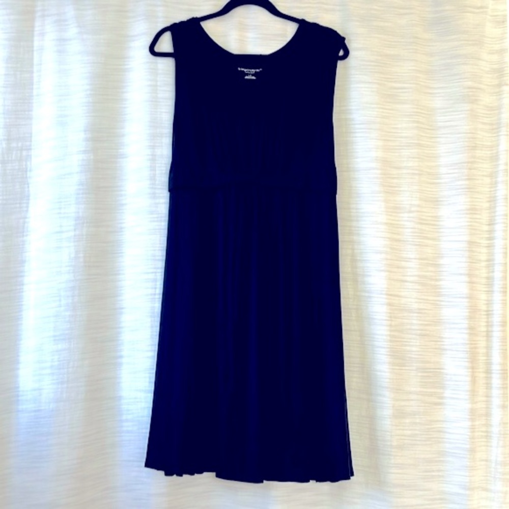 Liz Lange Maternity Black Jersey Cap Sleeve Dress-Size Large